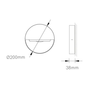 Aplique de pared exterior CLOS 8W Switch Corten BENEITO FAURE