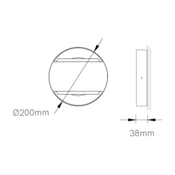 Aplique de pared exterior CLOS 16W Switch Blanco BENEITO FAURE