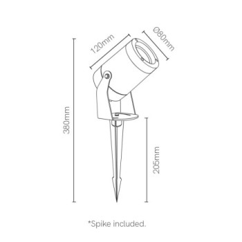 Foco proyector de exterior SAIR 20W Negro BENEITO FAURE