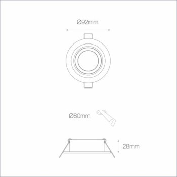 Foco LED empotrable ONE GU10  Blanco BENEITO FAURE
