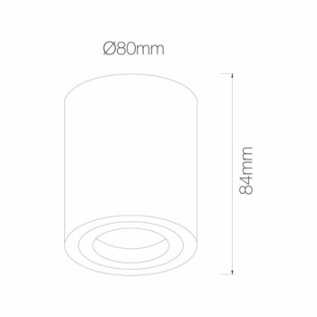 Foco LED superficie ONE GU10 Blanco BENEITO FAURE