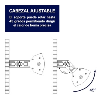 Calefactor infrarrojo halógeno de instalación mural o techo IFB-2000 GABARRON