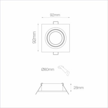 Foco LED empotrable ZIO GU10  Blanco BENEITO FAURE