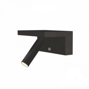 Aplique de pared BEAM decorativo 5W Negro BENEITO FAURE