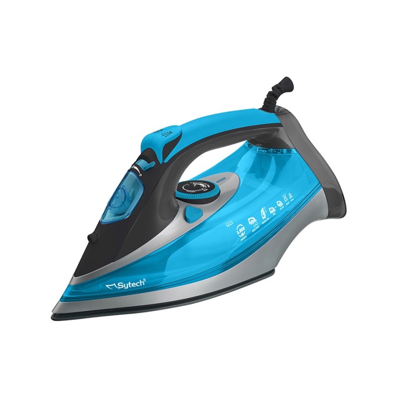 Plancha de vapor ceramica 3000W azul SYTECH