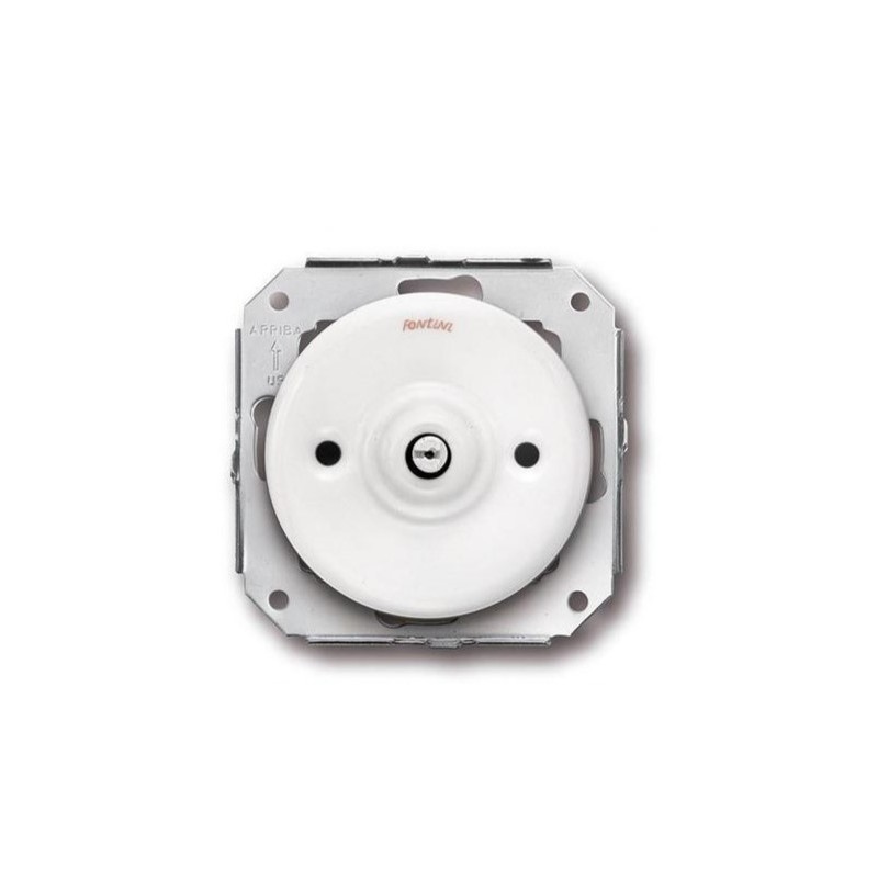 Doble pulsador rotativo porcelana blanca 10AX 250V FONTINI GARBY