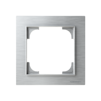 Marco 1 a 4 elementos Serie Alba acero inoxidable 8971 AI