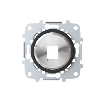 Tapa 1 conector teléfono informática Skymoon cristal negro 8618.1 CN