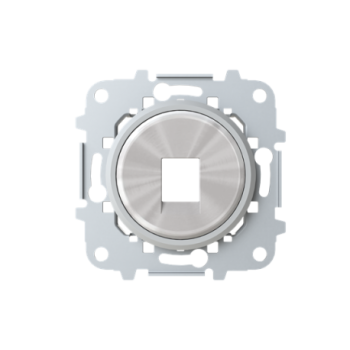 Tapa 1 conector teléfono informática Skymoon cromo 8618.1 CR