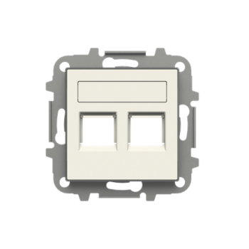 Tapa 2 conectores con persiana SKY blanco 8518.2 BL