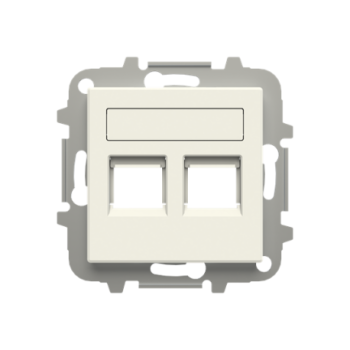 Tapa 2 conectores Serie de lujo con persiana blanco essence 8518.2 BE