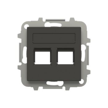 Tapa 2 conectores Serie de lujo con persiana negro essence 8518.2 NE