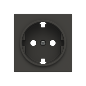 Tapa base enchufe Schuko Serie de lujo negro essence 8588 NE