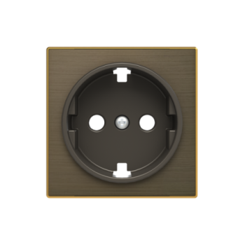 Tapa base enchufe Schuko Sky Niessen oro envejecido 8588 OE