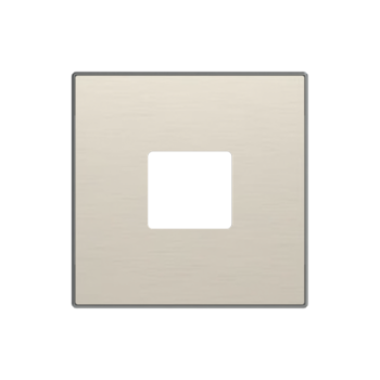 Tapa base enchufe Schuko TT lateral Sky Niessen acero inoxidable antihuella 8588 AI