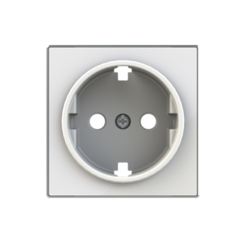 Tapa base enchufe Schuko TT lateral Sky Niessen cristal blanco 8588 CB