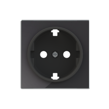 Tapa base enchufe Schuko TT lateral Sky Niessen cristal negro 8588 CN