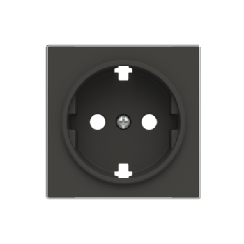 Tapa base enchufe Schuko TT lateral Sky Niessen negro soft 8588 NS