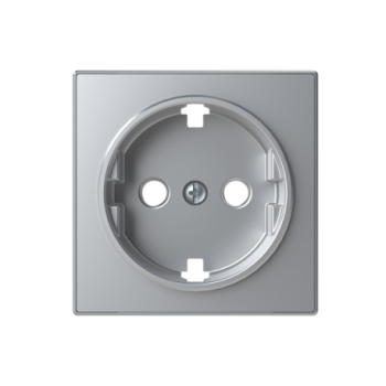 Tapa base enchufe Schuko TT lateral Sky Niessen plata 8588 PL