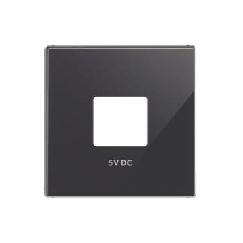 Tapa cargador USB cristal negro 8585 CN