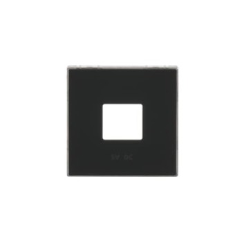 Tapa cargador USB Sky Niessen negro soft 8585 NS