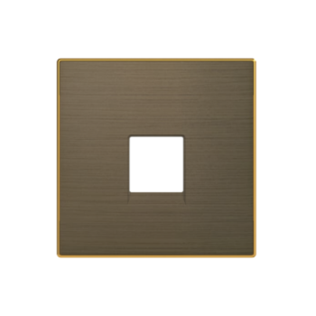 Tapa toma de teléfono / informática de la serie SKY color oro envejecido 8517 OE