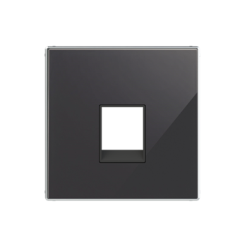 Tapa toma de teléfono / informática SKy Niessen cristal negro 8517 CN