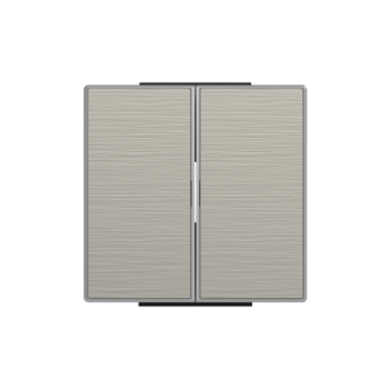 Tecla doble interruptor conmutador Sky Niessen acero inoxidable antihuella 8511 AI