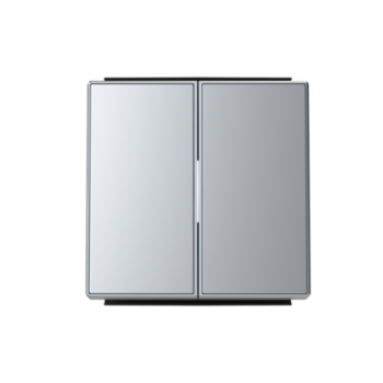 Tecla doble interruptor conmutador Sky Niessen plata 8511 PL