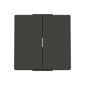 Tecla doble interruptor-conmutador Serie de lujo negro essence 8511 NE