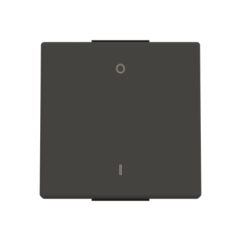 Tecla interruptor bipolar Serie de lujo negro essence 8501.2 NE