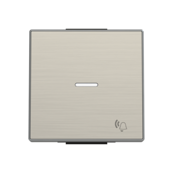 Tecla pulsador con visor y símbolo timbre Sky Niessen acero inoxidable antihuella 8504.3 AI