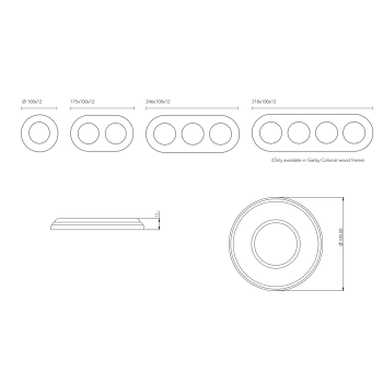 Marco 1 elemento porcelana Cru FONTINI Garby Colonial
