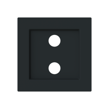 Tapa toma 2RCA Serie Alba negro mate 8955.2 NT