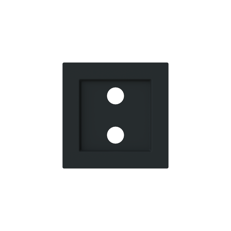 Tapa toma 2RCA Serie Alba negro mate 8955.2 NT