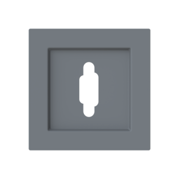 Tapa toma VGA Serie Alba gris mate 8955.5 GR