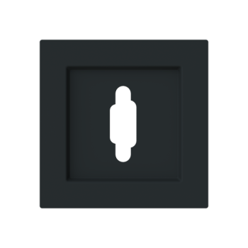 Tapa toma VGA Serie Alba negro mate 8955.5 NT