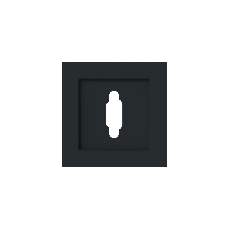 Tapa toma VGA Serie Alba negro mate 8955.5 NT