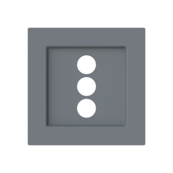 Tapa toma 3RCA Serie Alba gris mate 8955.3 GR