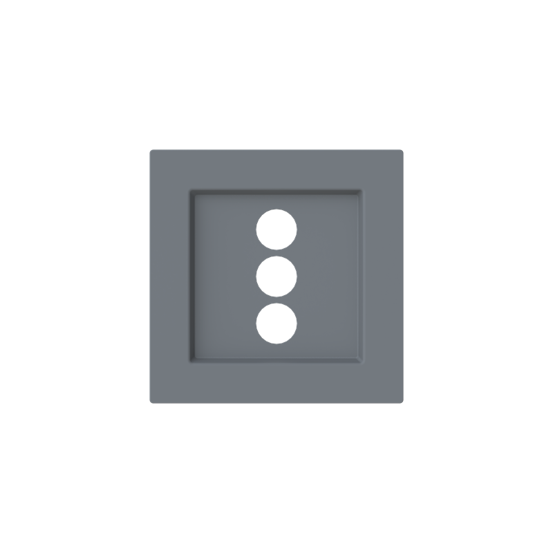 Tapa toma 3RCA Serie Alba gris mate 8955.3 GR