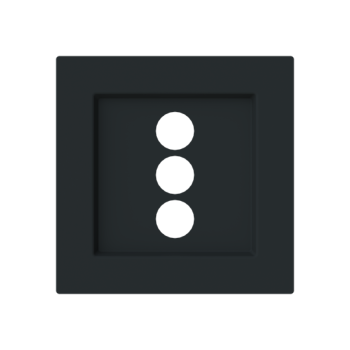 Tapa toma 3RCA Serie Alba negro mate 8955.3 NT