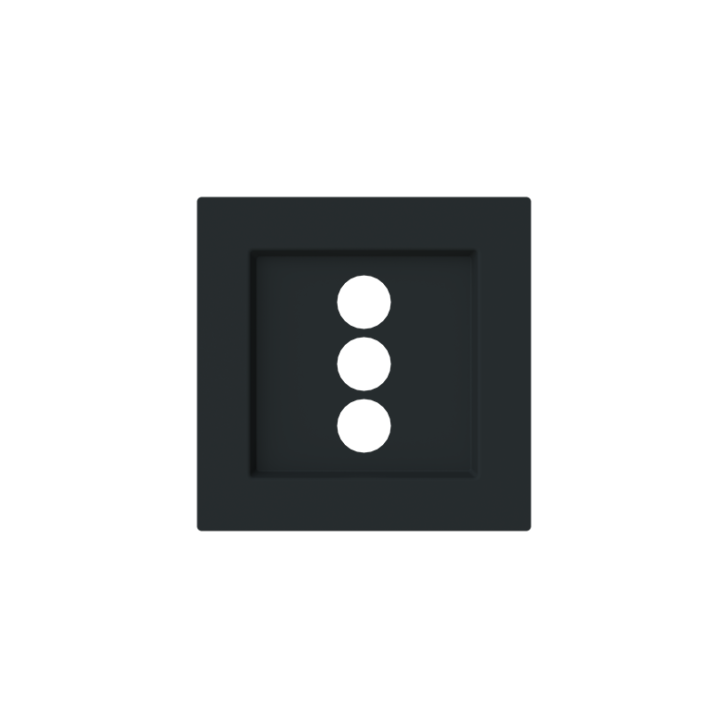 Tapa toma 3RCA Serie Alba negro mate 8955.3 NT