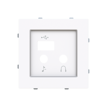 Tapa módulo sonido USB y Bluetooth Serie Alba blanco brillo 8968.3 BL