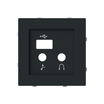 Tapa módulo sonido USB y Bluetooth Serie Alba negro mate 8968.3 NT