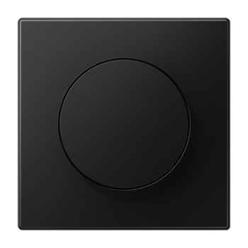 Placa botón giratorio Serie LS negro mate