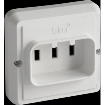 Base fija 2P+T, 25A 250V de empotrar para cocina, blanco 6827K