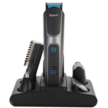 Kit Corta Pelo Digital, 7 Accesorios, 12 En 1, Recargable, Ipx7 SYTECH SY-HC45