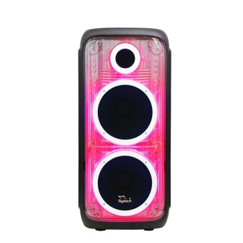 ALTAVOZ "STORMGLASS 628",2x10", 100W RMS/300W PMPO, RECARGABLE, TWS, FM, M.I. MD, SYTECH SYXTR628BT