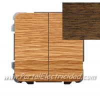 DOBLE INTERRUPTOR CONMUTADO, MADERA WENGUE