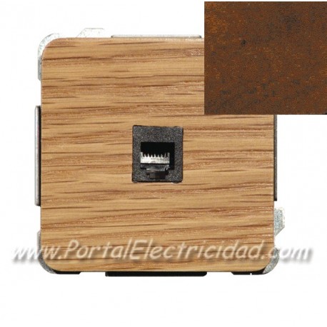 TOMA DE INFORMATICA RJ45. MADERA NOGAL